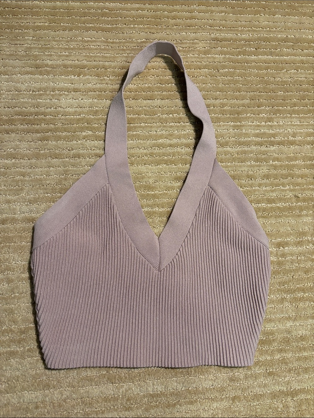 Babaton Sculpt Knit Halter in Mauve